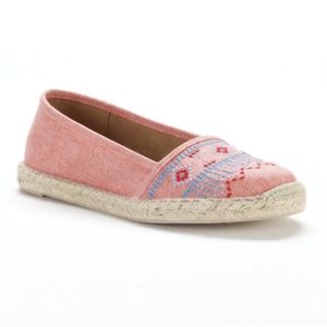 Sonoma Espadrille Coral Flats